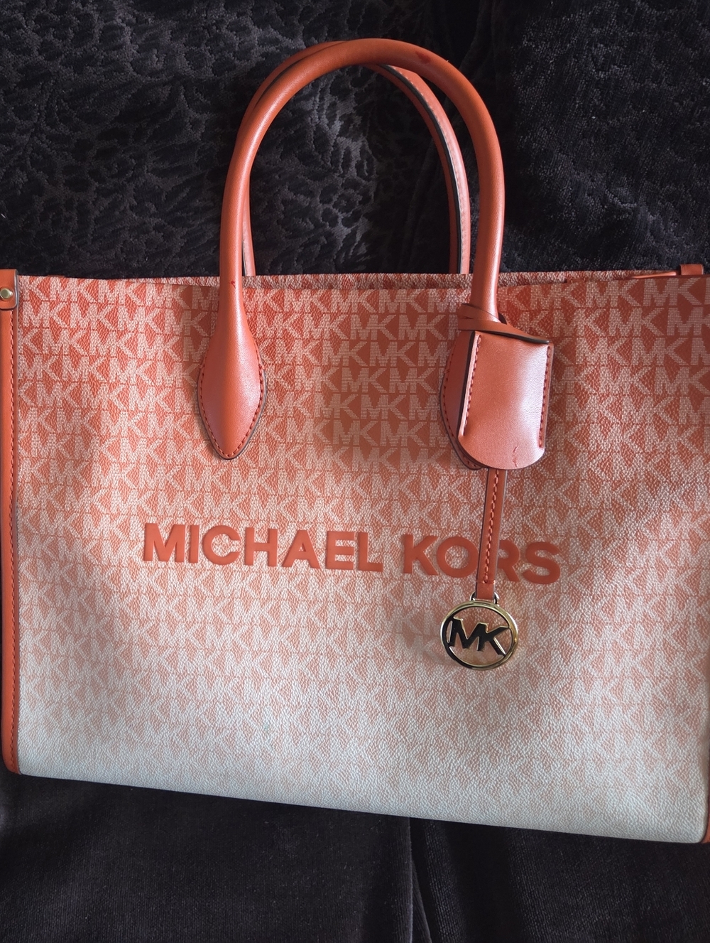 Michael Kors Coral Ombre Logo Tote